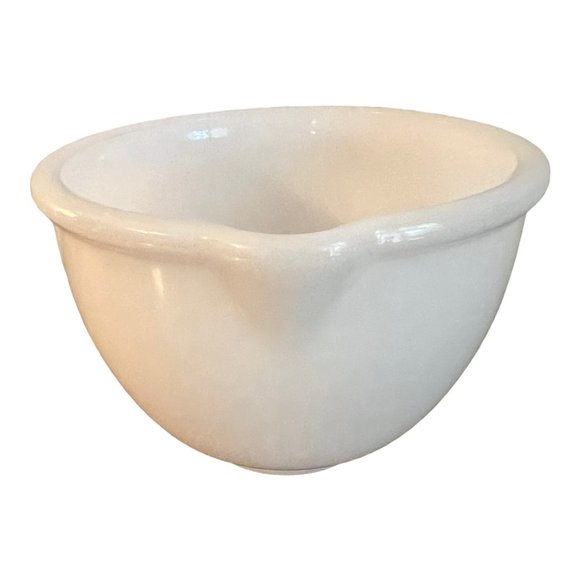Vintage Sunbeam Glassbake Glass Bake White Milk Glass Mixing Bowl 6.5"W X 4.5" T - Picture 1 of 7